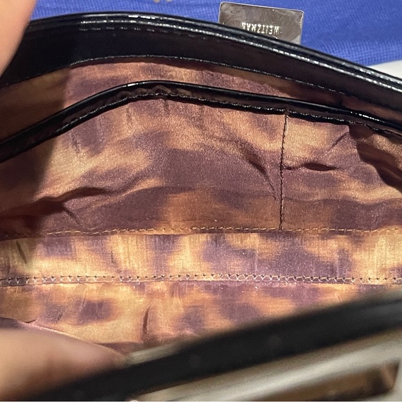 PRICE DROP! Vintage Stuart Weitzman Black Patent leather clutch NWT - Picture 10 of 16